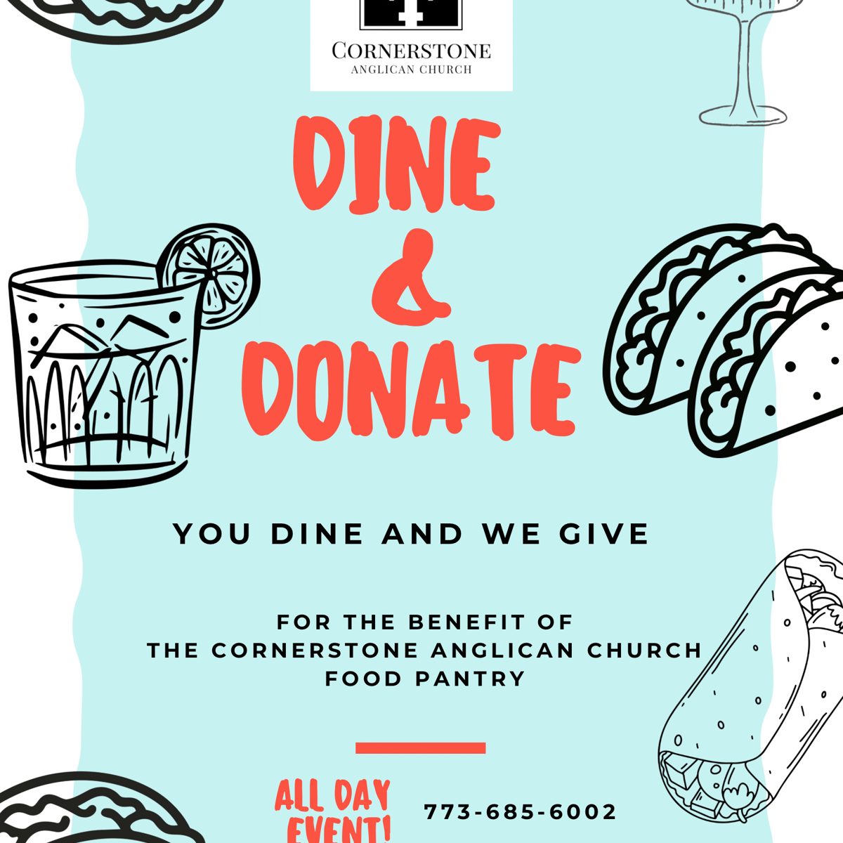 Corner Stone Anglican Church Dine and Donate 