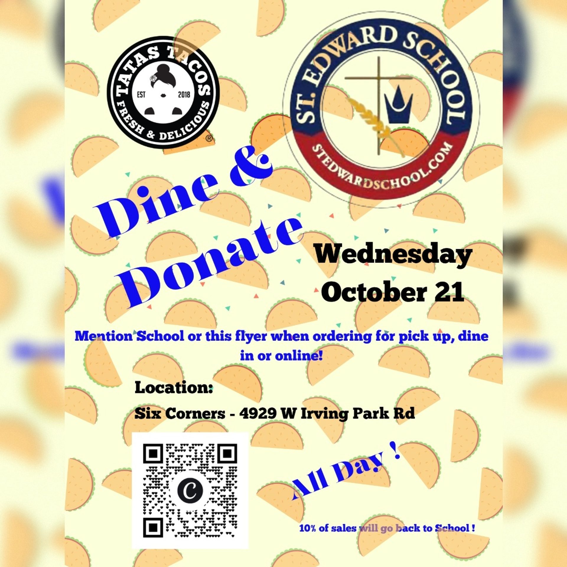 🌮 Eat Tacos, Support Saint Edward School! 📚✨