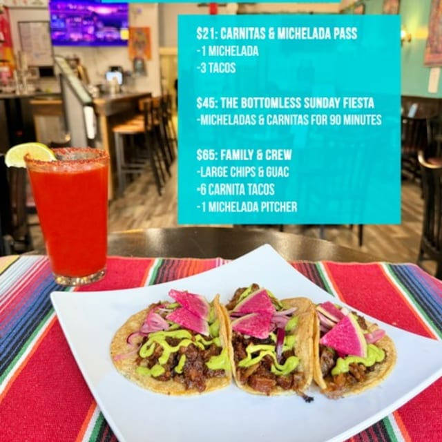 Carnitas and Michelada Sunday Pass!